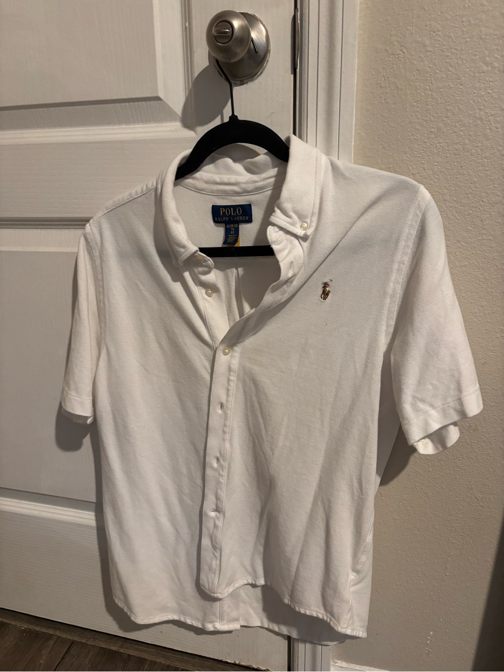 Polo by Ralph Lauren White Short-Sleeve Button Down Shirt with Embroidered Pony